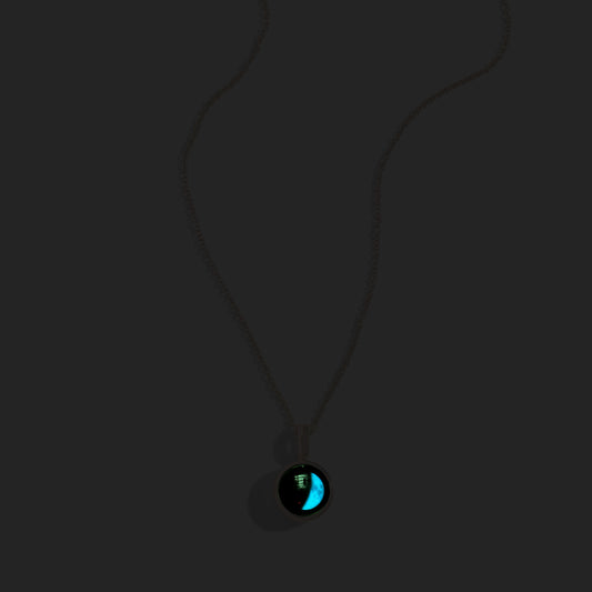 Necklace, Sky Light, Gold, Waxing Crescent, 3A