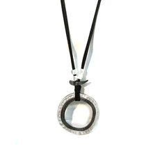 Load image into Gallery viewer, Hammered Two Layer Circle Pendant
