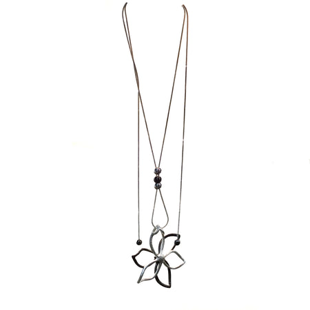 Two Toned Flower Pendant