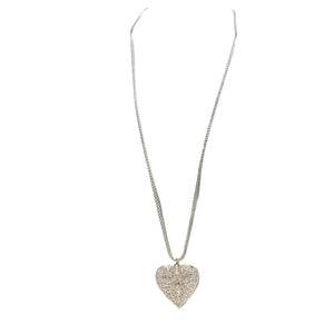 Filagree Heart Pendant, Silver