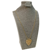 Load image into Gallery viewer, Filagree Heart Pendant, Gold
