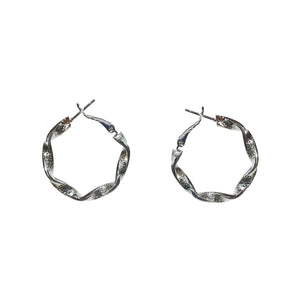 25mm Hoop Earring, Silver