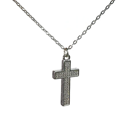 Cross Necklace, Silver