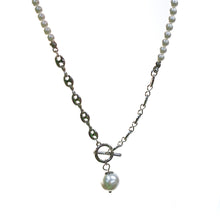 Load image into Gallery viewer, Pearl Beaded Necklace, Silver
