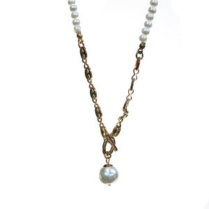 Pearl Beaded Neckalce, Gold