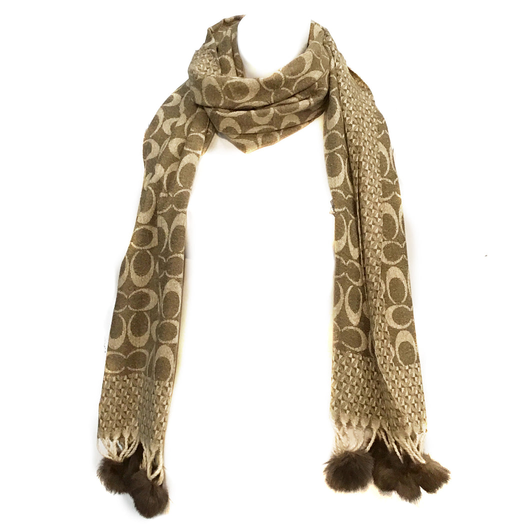 Cashmere Feeling C Scarf, Coffee