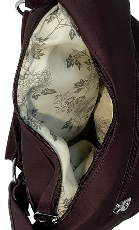 Brook Crossbody Hobo Bag, Bordeaux