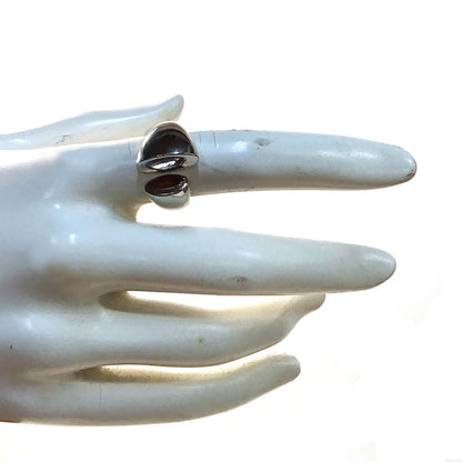 Flat Oval Ring, Sliver