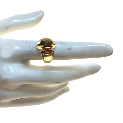 Flat Oval Ring, Gold