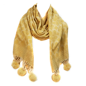 Cashmere Feeling C Scarf, Yellow