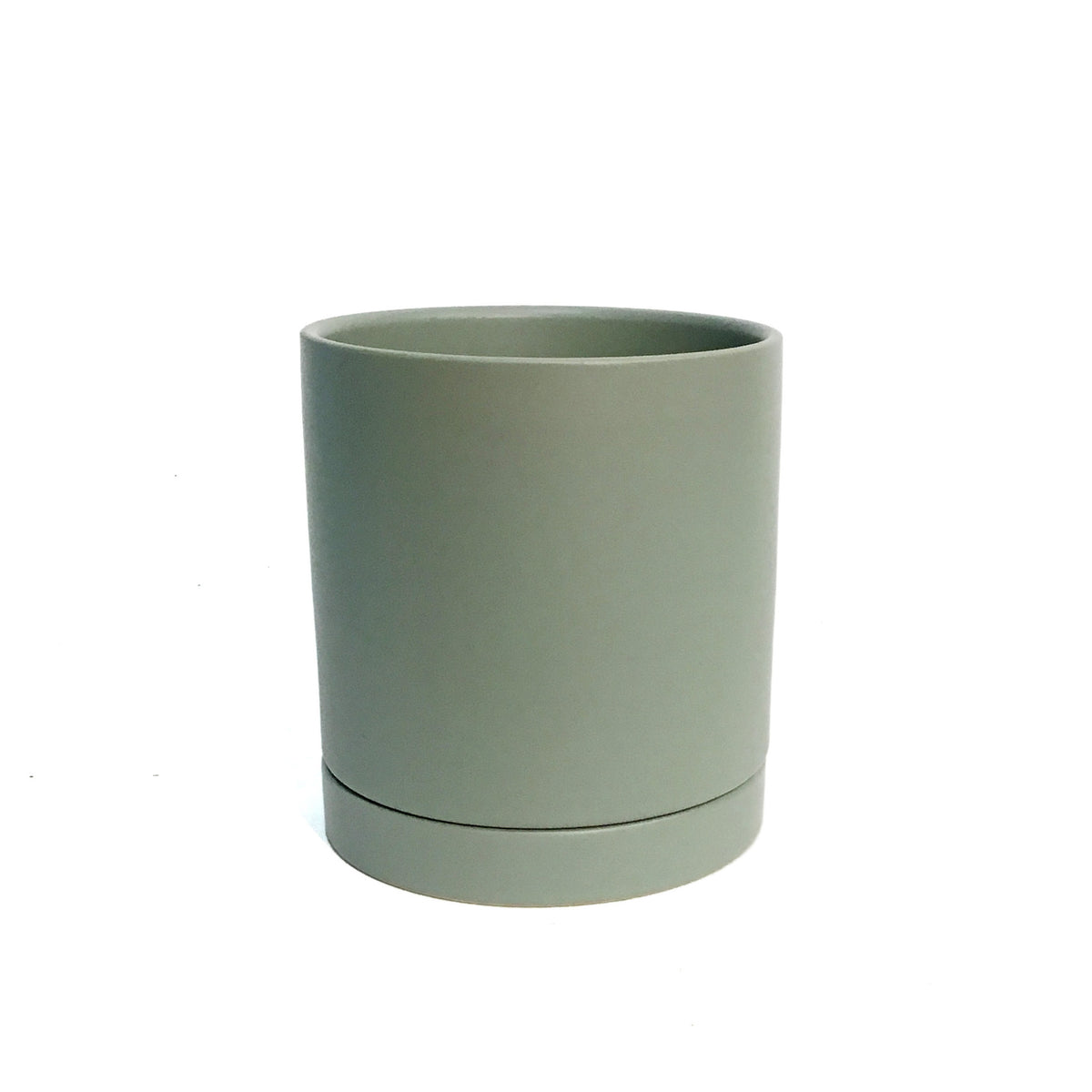 POT, 4IN ROMEY,W/SAUCER, SAGE