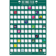 100 Things To Do Bucket List Poster