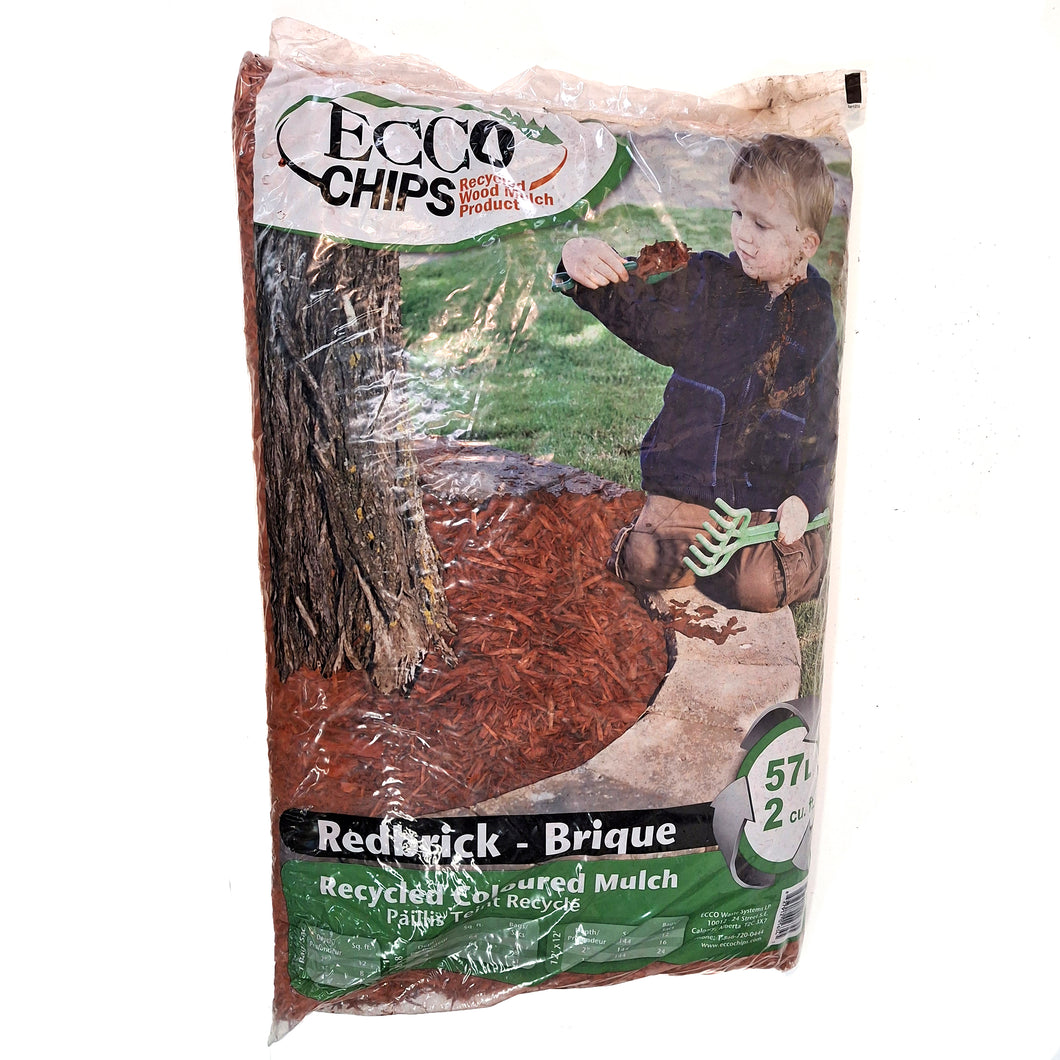 Mulch, Recycled Wood, Red Brick, 2cu.ft