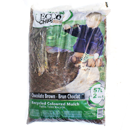 Mulch, Recycled Wood, Chocolate Brown, 2cu.ft