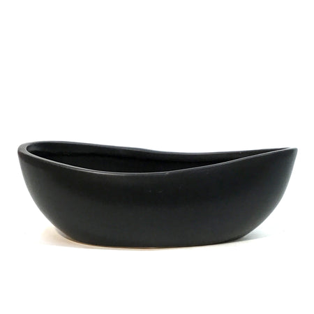 Planter, 9in, Black Handthrown Look