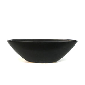 Planter, 9in, Black Boat Shaped