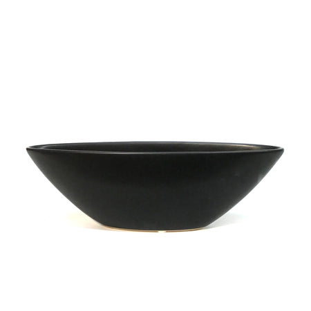 Planter, 9in, Black Boat Shaped