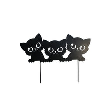 Load image into Gallery viewer, Metal Purrfect Trio Garden Stakes Assorted
