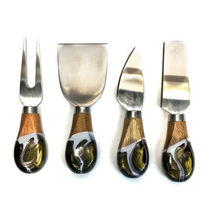 Resin Cheese Knife Set, Onyx