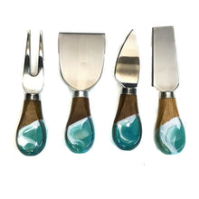 Load image into Gallery viewer, Resin Cheese Knife Set, Caribbean Blue
