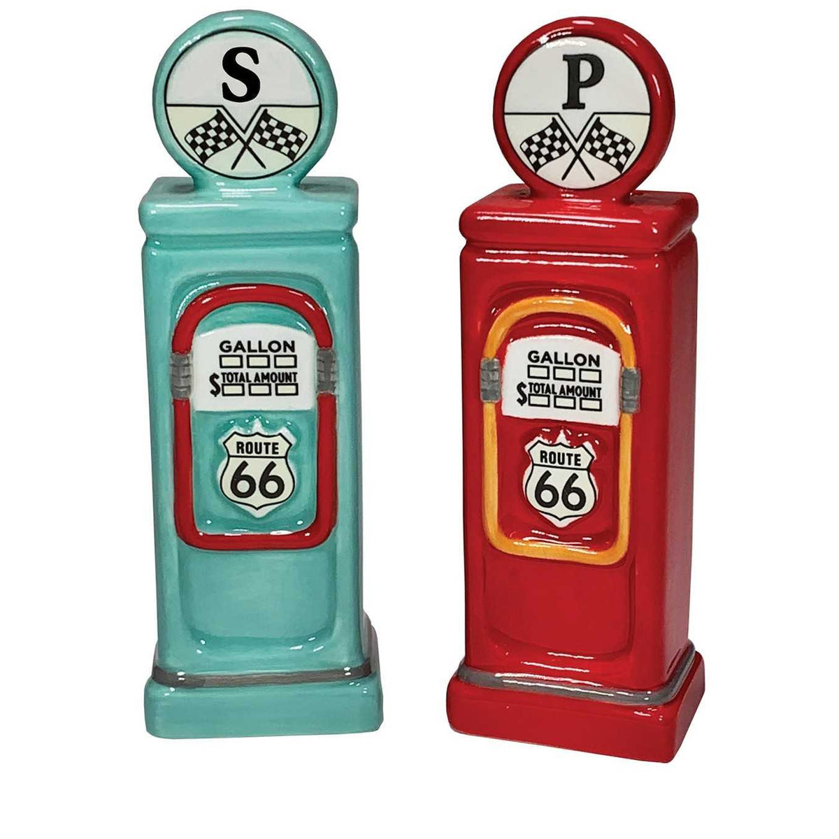 Salt & Pepper Shakers, Gas Pumps, Set of 2