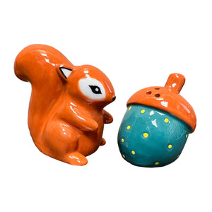 Squirrel & Acorn Salt & Pepper Shakers, Set of 2