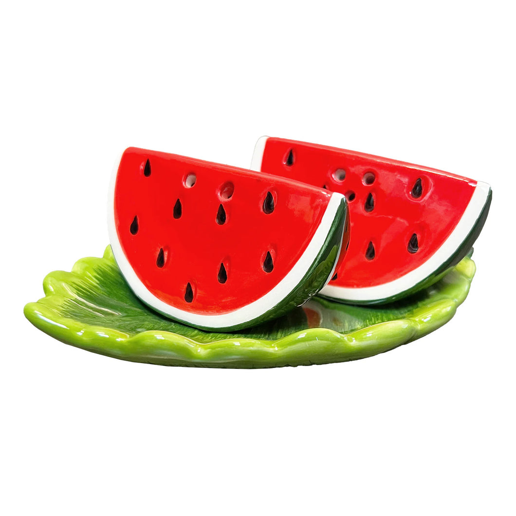 Watermelon Salt & Pepper Shakers, Set of 2