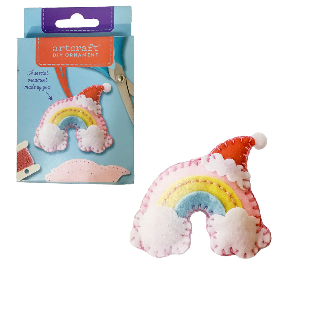 DIY Felt Xmas Rainbow Ornament Kit