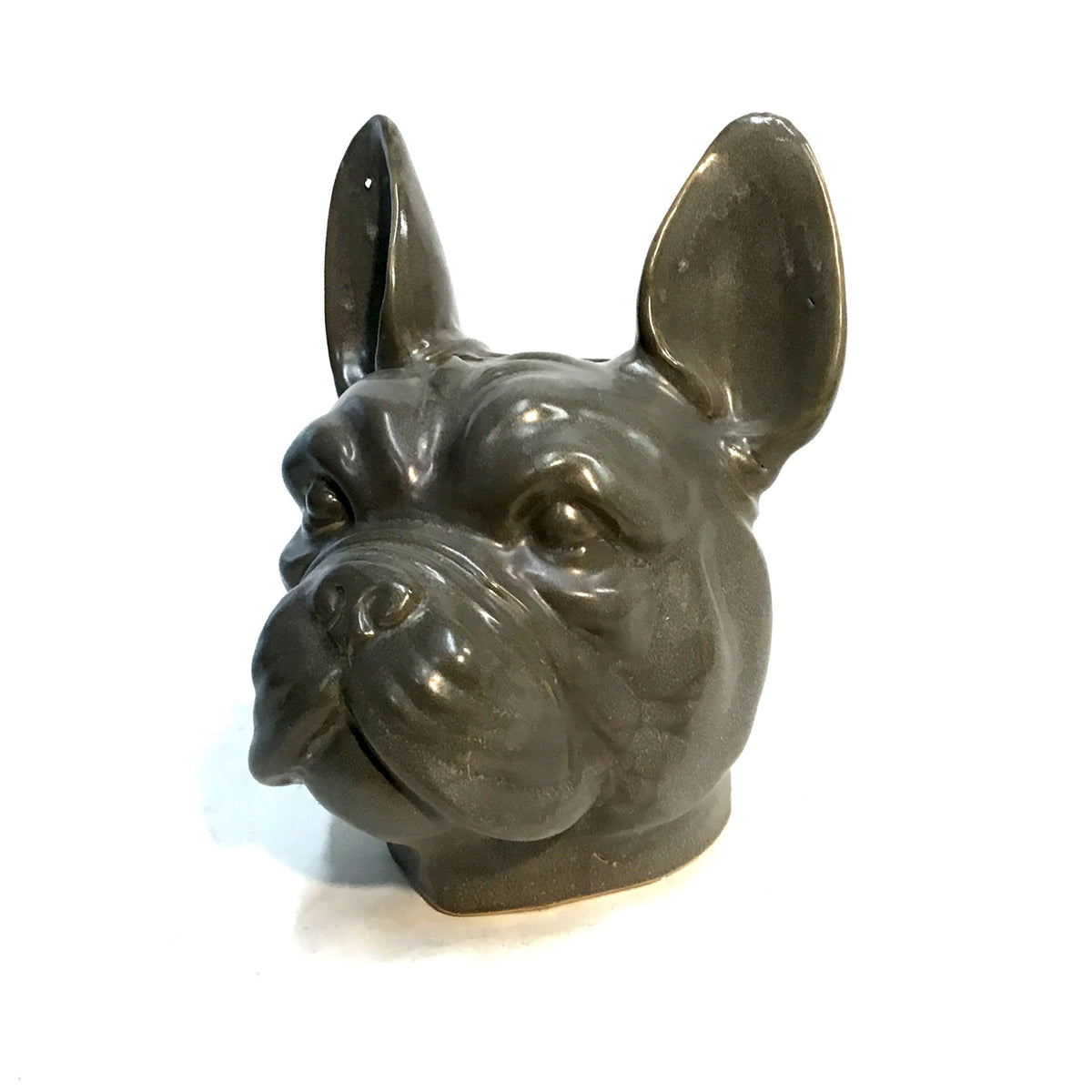 French Bulldog Head Vase