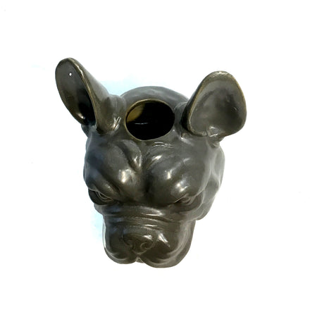 French Bulldog Head Vase