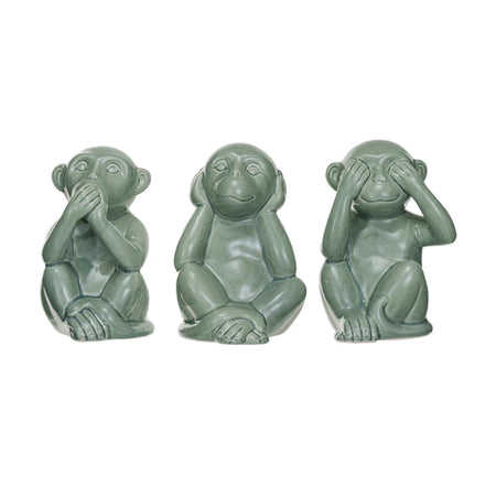 Hear/Speak/See No Evil Monkey Statuary