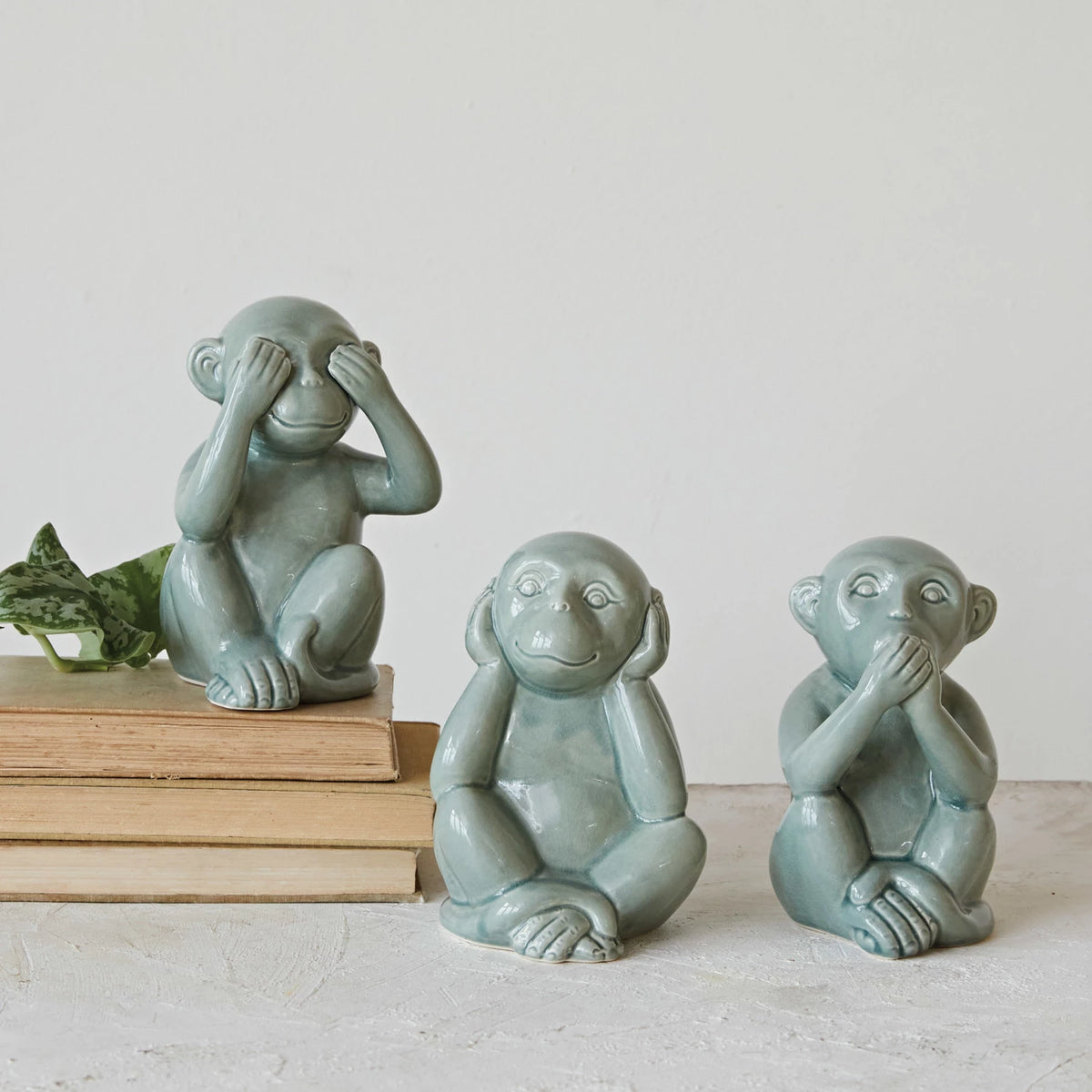 Hear/Speak/See No Evil Monkey Statuary