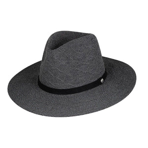 Ladies Fedora Safari,Rosebery, Charcoal, Medium
