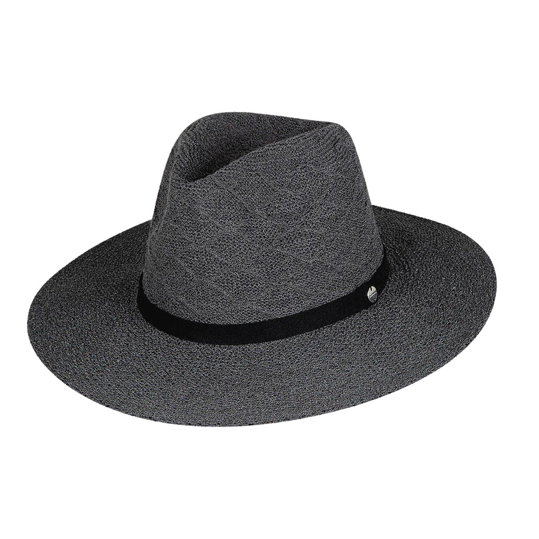 Ladies Fedora Safari,Rosebery, Charcoal, Medium