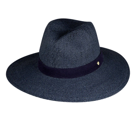 Ladies Fedora Safari,Hollywell, Navy, Medium