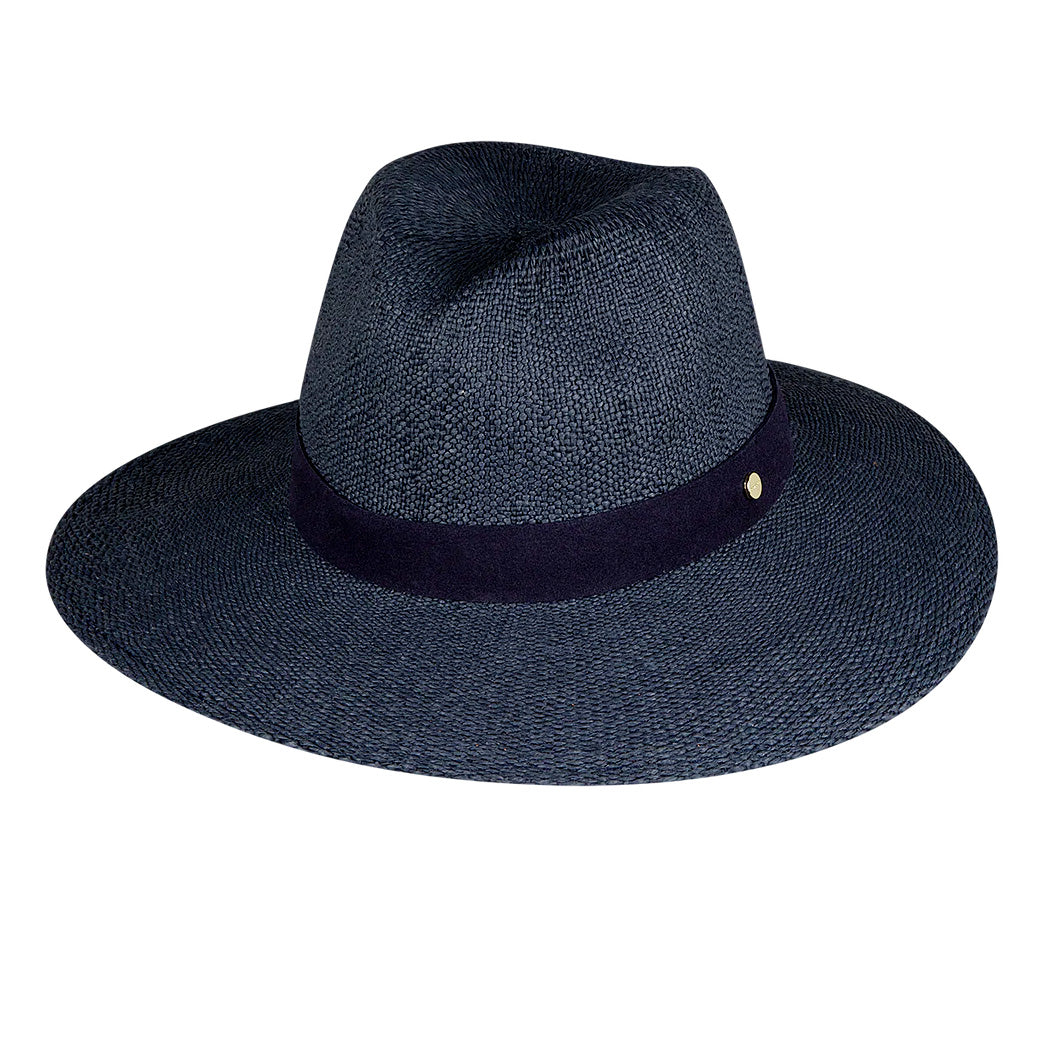 Ladies Fedora Safari,Hollywell, Navy, Medium