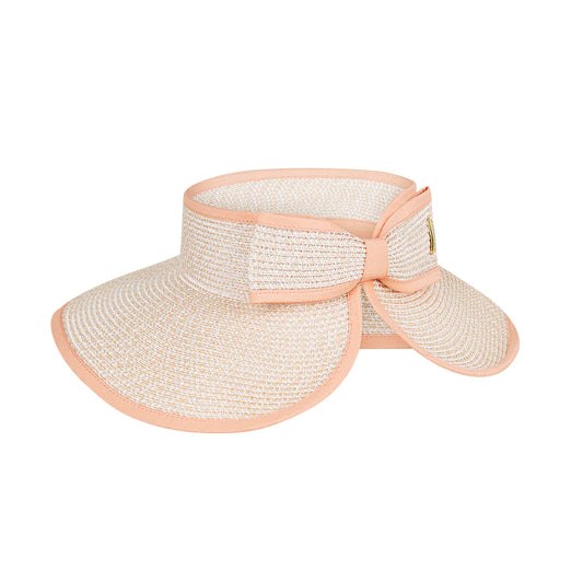 Ladies Roll Up Visor, Poolside Peach One Size