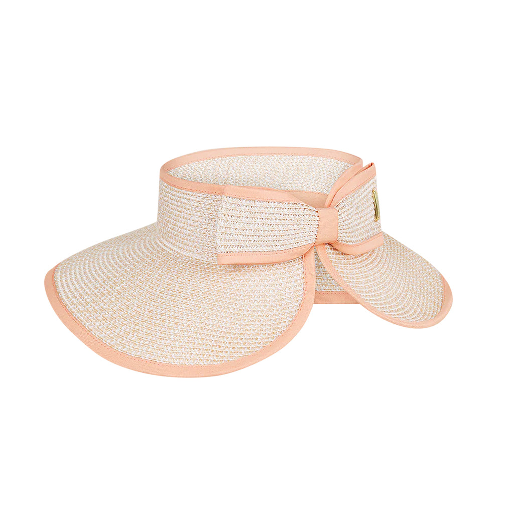 Ladies Roll Up Visor, Poolside Peach One Size