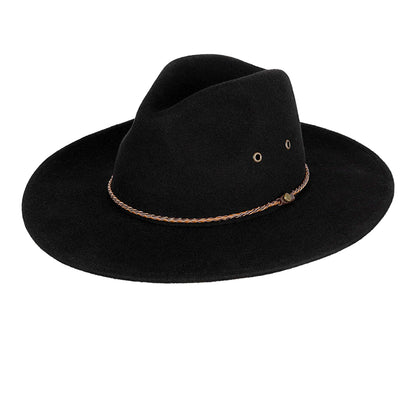 Unisex Fedora, Marshall, Black, Large