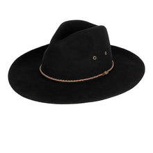 Load image into Gallery viewer, Unisex Fedora, Marshall, Black, Large
