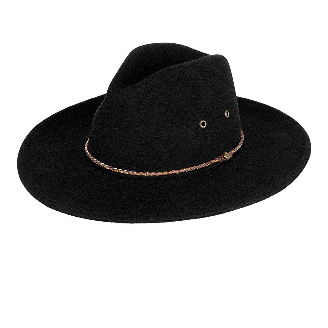 Unisex Fedora, Marshall, Black, Large