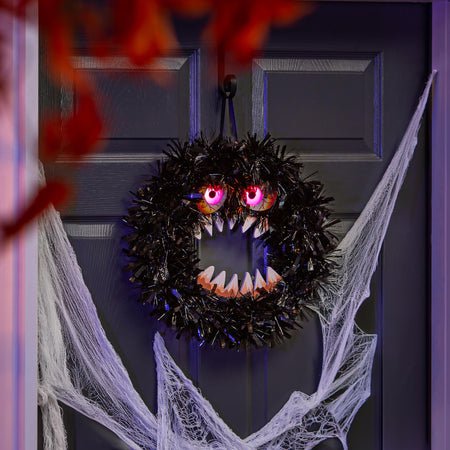 Monster, Color Changing Eyes, Decor Wreath