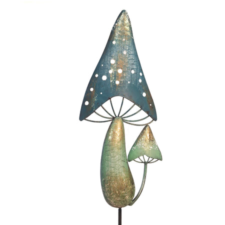 Metal Assorted Color Mushroom Stakes, 3 Ast