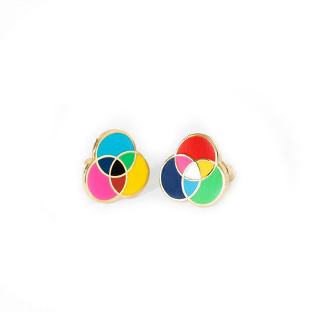 Color Wheels Stud Earings