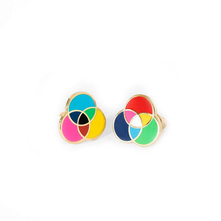 Color Wheels Stud Earings