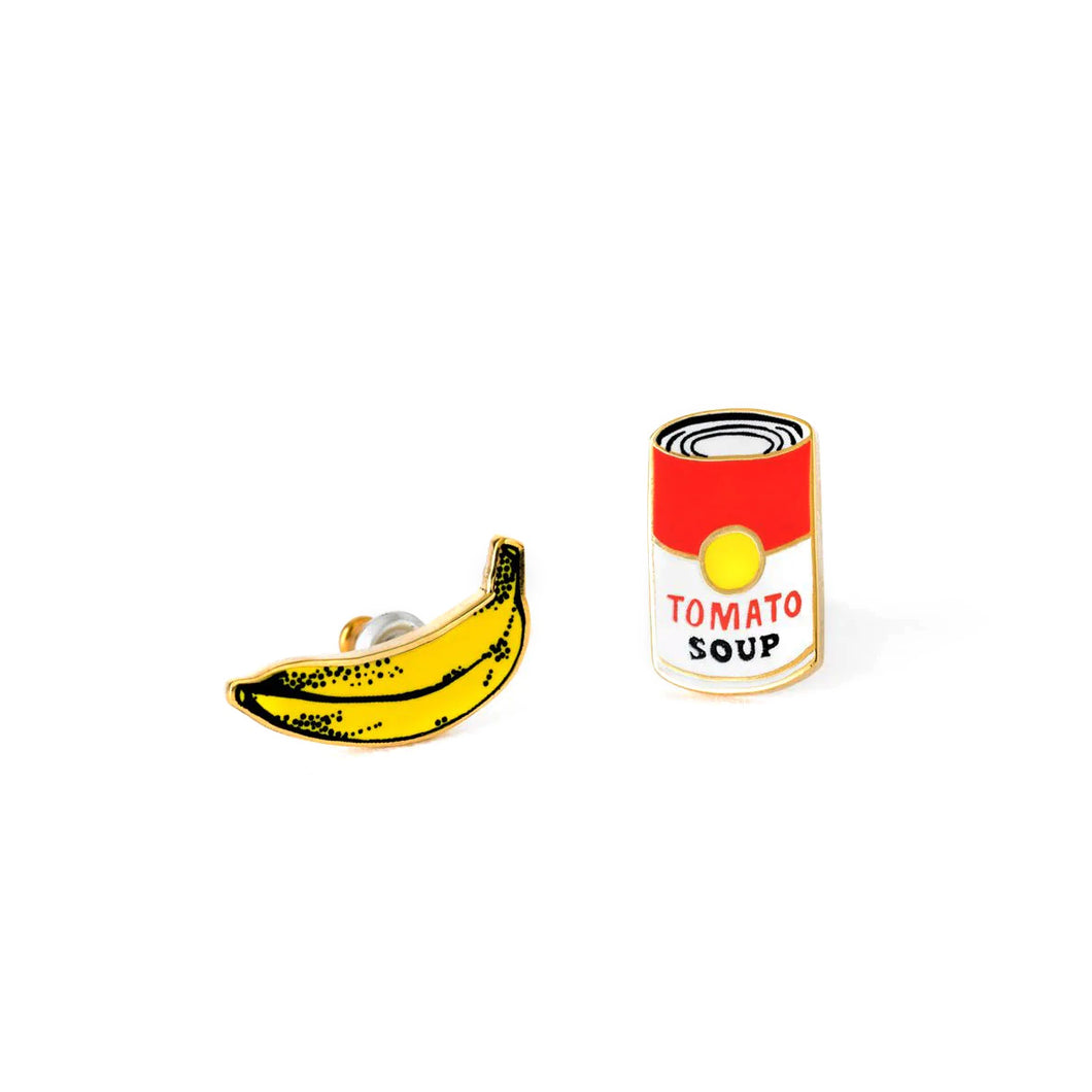 Soup & Banana Stud Earings