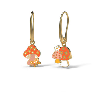 Mushroom Drop Earings