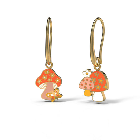 Mushroom Drop Earings