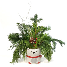 Load image into Gallery viewer, Christmas Planter, 4in Polar Bear
