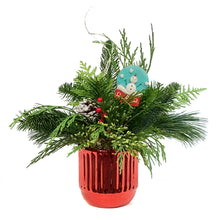 Load image into Gallery viewer, Christmas Planter, 4in Red Electroplated
